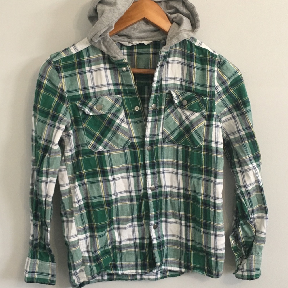 H&M Flannel With Hood- Youth 10/11